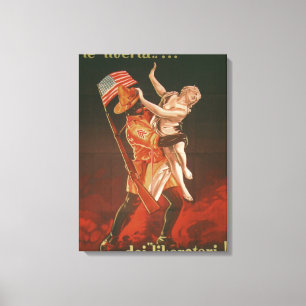 Vrijheid van de bevrijders Propaganda-Poster Canvas Afdruk