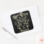 Vrijheid van de dood Verenigde Staten leeft vrij Vierkante Sticker (Envelop)