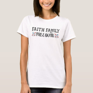 Vrijheid van de familie Faith Vierde juli Amerikaa T-shirt