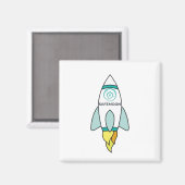 Vrijheid van de Maan-raketten Magneet (Voorkant / Achterkant)