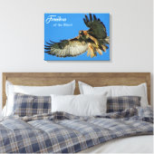 Vrijheid van de met roodstaartstaartvis canvas afdruk (Insitu (Slaapkamer))