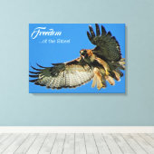 Vrijheid van de met roodstaartstaartvis canvas afdruk (Insitu (Houten vloer))