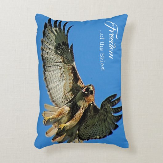 Vrijheid van de Skies Red'Tailed Hawk Accent Kussen (Voorkant(Verticaal))