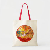 VRIJHEID VAN DE VLOEREN Rood gele Fantassie Tote Bag (Voorkant)
