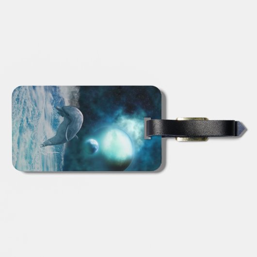 Vrijheid van dolfijnen bagagelabel (Achterkant horizontaal)