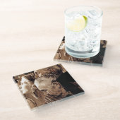 Vrijheid van eredienst glazen onderzetter (Schuin)