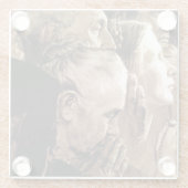 Vrijheid van eredienst glazen onderzetter (Achterkant)