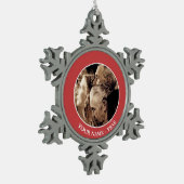 Vrijheid van eredienst tin sneeuwvlok ornament (Links)