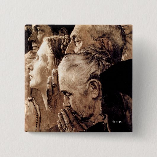 Vrijheid van eredienst vierkante button 5,1 cm (Voorkant)