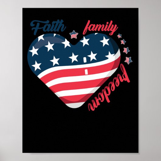 Vrijheid van familie vierde juli Onafhankelijkheid Poster (Voorkant)