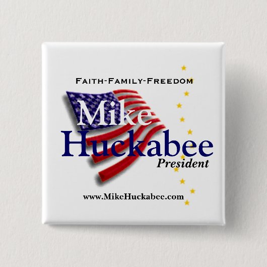 Vrijheid van gelovigen en familie vierkante button 5,1 cm (Voorkant)