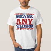 Vrijheid van godsdienst t-shirt (Voorkant)