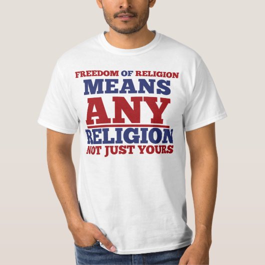 Vrijheid van godsdienst t-shirt (Voorkant)