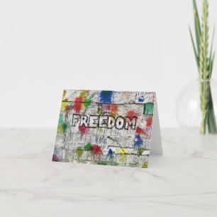 Vrijheid van kunst voor vluchtelingen. bedankkaart