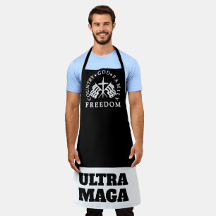 Vrijheid van land van de zwarte god ULTRA MAGA Schort