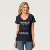 Vrijheid van meningsuiting afgelast protest t-shirt (Voorkant volledig)