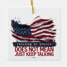 Vrijheid van meningsuiting betekent niet alleen ma keramisch ornament