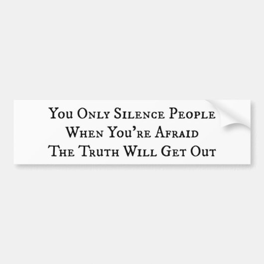 Vrijheid van meningsuiting Bumpersticker (Voorkant)