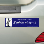 Vrijheid van meningsuiting bumpersticker (Op auto)