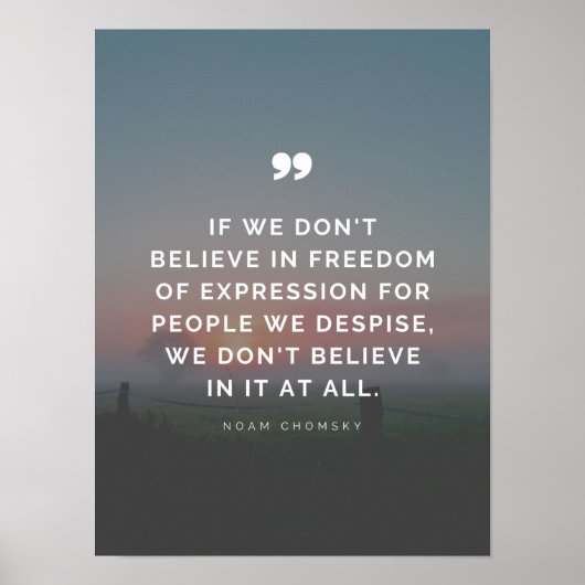 Vrijheid van meningsuiting Citaat van Noam Chomsky Poster (Voorkant)