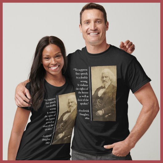 Vrijheid van meningsuiting Frederick Douglass Cens T-shirt