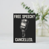 Vrijheid van meningsuiting geannuleerd protest feestdagenkaart (Staand voorkant)
