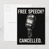 Vrijheid van meningsuiting geannuleerd protest feestdagenkaart (Voorkant / Achterkant)