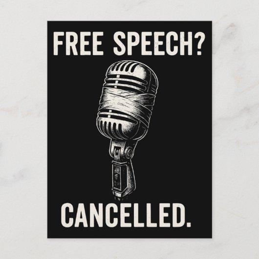 Vrijheid van meningsuiting geannuleerd protest feestdagenkaart (Voorkant)