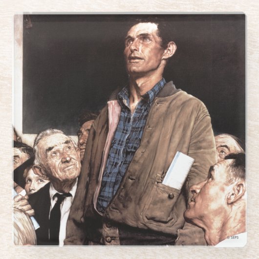 vrijheid van meningsuiting glazen onderzetter (Voorkant)