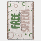 Vrijheid van meningsuiting is een mensenrecht deken (Voorkant Verticaal)