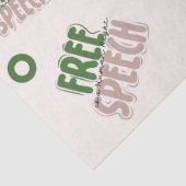 Vrijheid van meningsuiting is een mensenrecht tissuepapier (Detail)