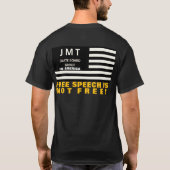 VRIJHEID VAN MENINGSUITING IS NIET VRIJ. Basic don T-shirt (Achterkant)