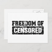 Vrijheid van meningsuiting misschien niet precies briefkaart (Voorkant / Achterkant)
