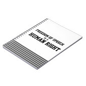 Vrijheid van meningsuiting notebook notitieboek (Linkerzijde)