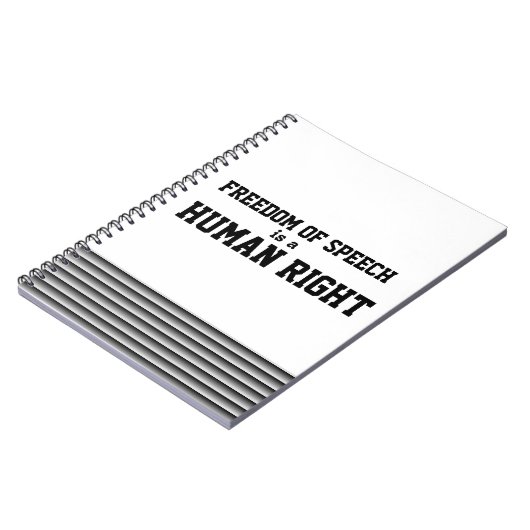 Vrijheid van meningsuiting notebook notitieboek (Linkerzijde)