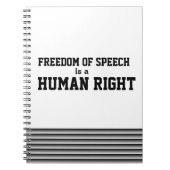 Vrijheid van meningsuiting notebook notitieboek (Voorkant)