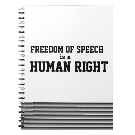 Vrijheid van meningsuiting notebook notitieboek (Voorkant)