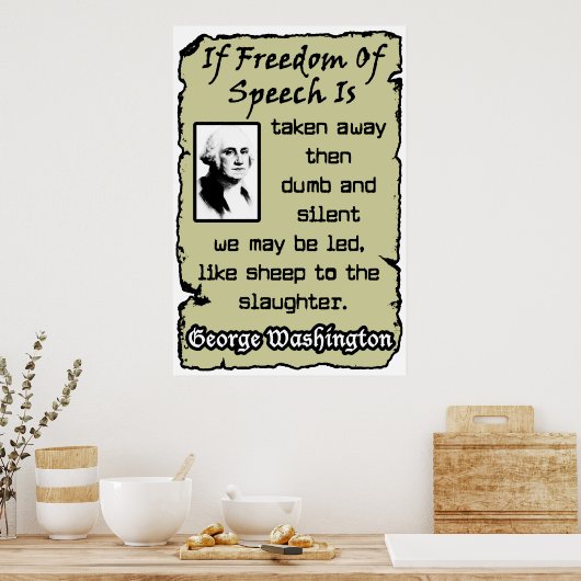 vrijheid van meningsuiting poster (Keuken)