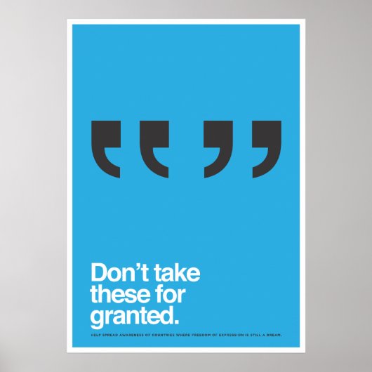 Vrijheid van meningsuiting Poster (Voorkant)