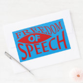Vrijheid van meningsuiting - red 2 rechthoekige sticker (Envelop)