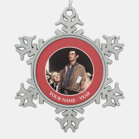 vrijheid van meningsuiting tin sneeuwvlok ornament (Voorkant)