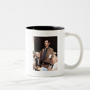 vrijheid van meningsuiting tweekleurige koffiemok