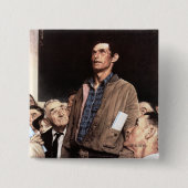 vrijheid van meningsuiting vierkante button 5,1 cm (Voorkant)