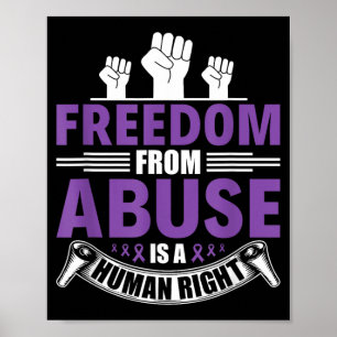 Vrijheid van misbruik - bewustzijn van huiselijk g poster