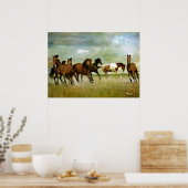 Vrijheid van motivatie kunstwerken - Rendpaarden Poster (Keuken)