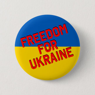 VRIJHEID VAN OEKRAÏNE MET Vlag Ronde Button 5,7 Cm
