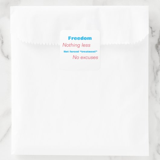 Vrijheid van opsluiting Sticker (Tas)