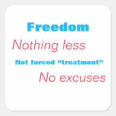 Vrijheid van opsluiting Sticker (Voorkant)