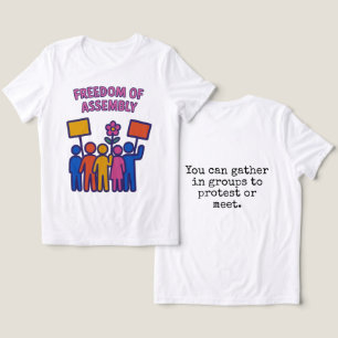 Vrijheid van vergadering: samen opstaan, samen ops Tri-Blend shirt