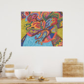 Vrijheid van vliegen, oorspronkelijk abstract poster (Keuken)